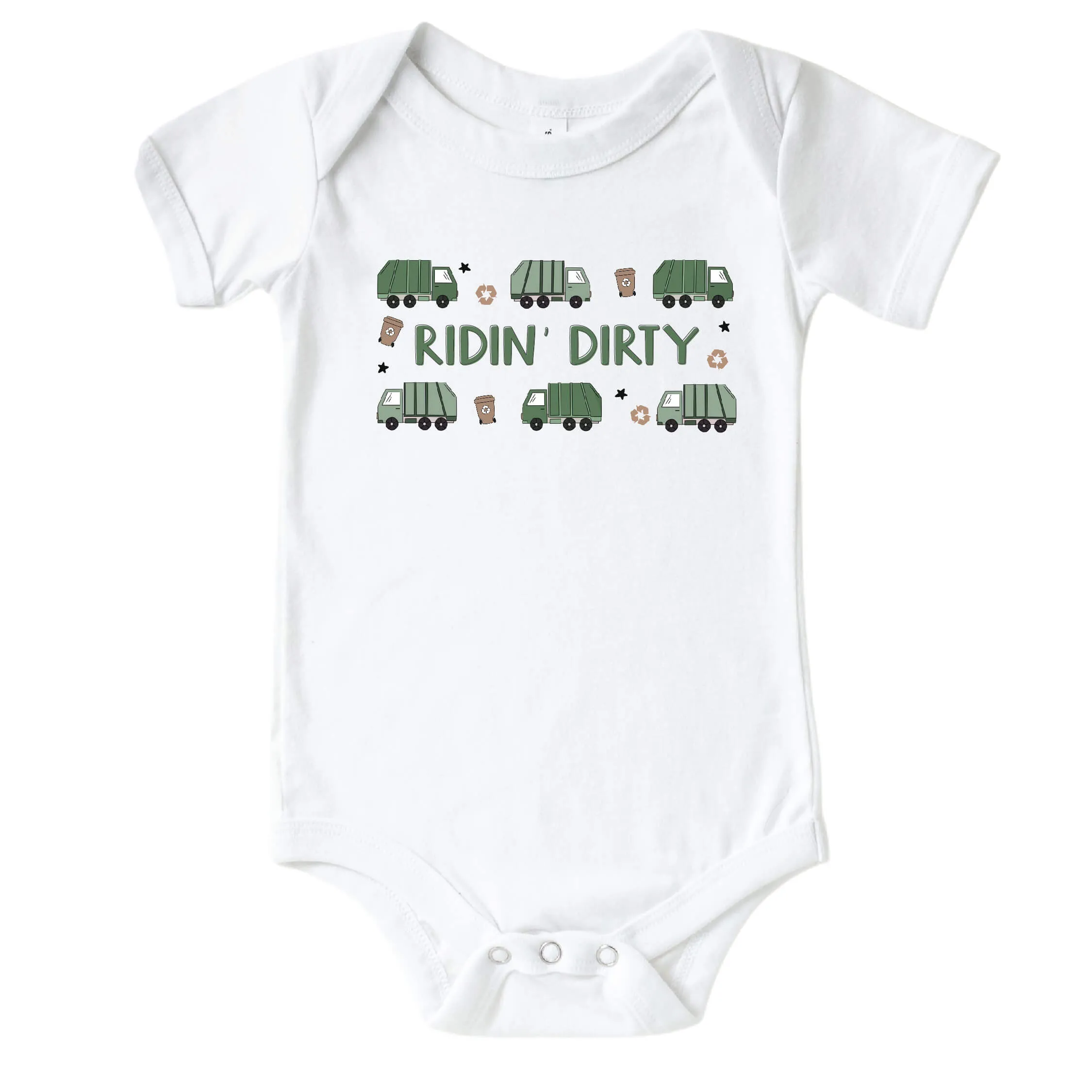 Ridin' Dirty Graphic Bodysuit | White