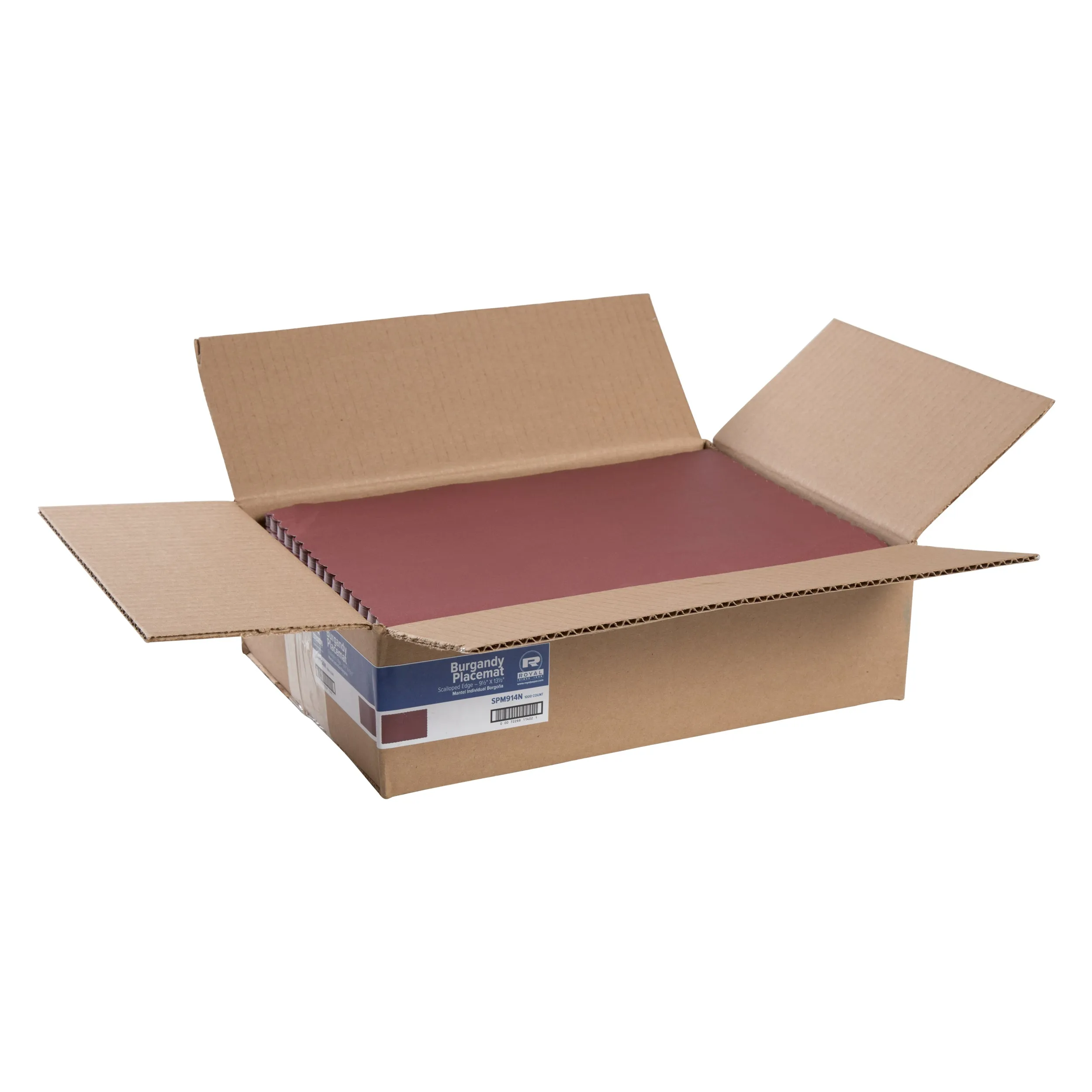 Royal Burgundy Disposable Placemat 9.25 Inch x 13.25 Inch, Package of 1000