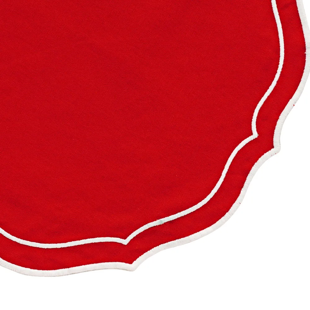 Scalloped Placemats - Round Placemats Set of 4