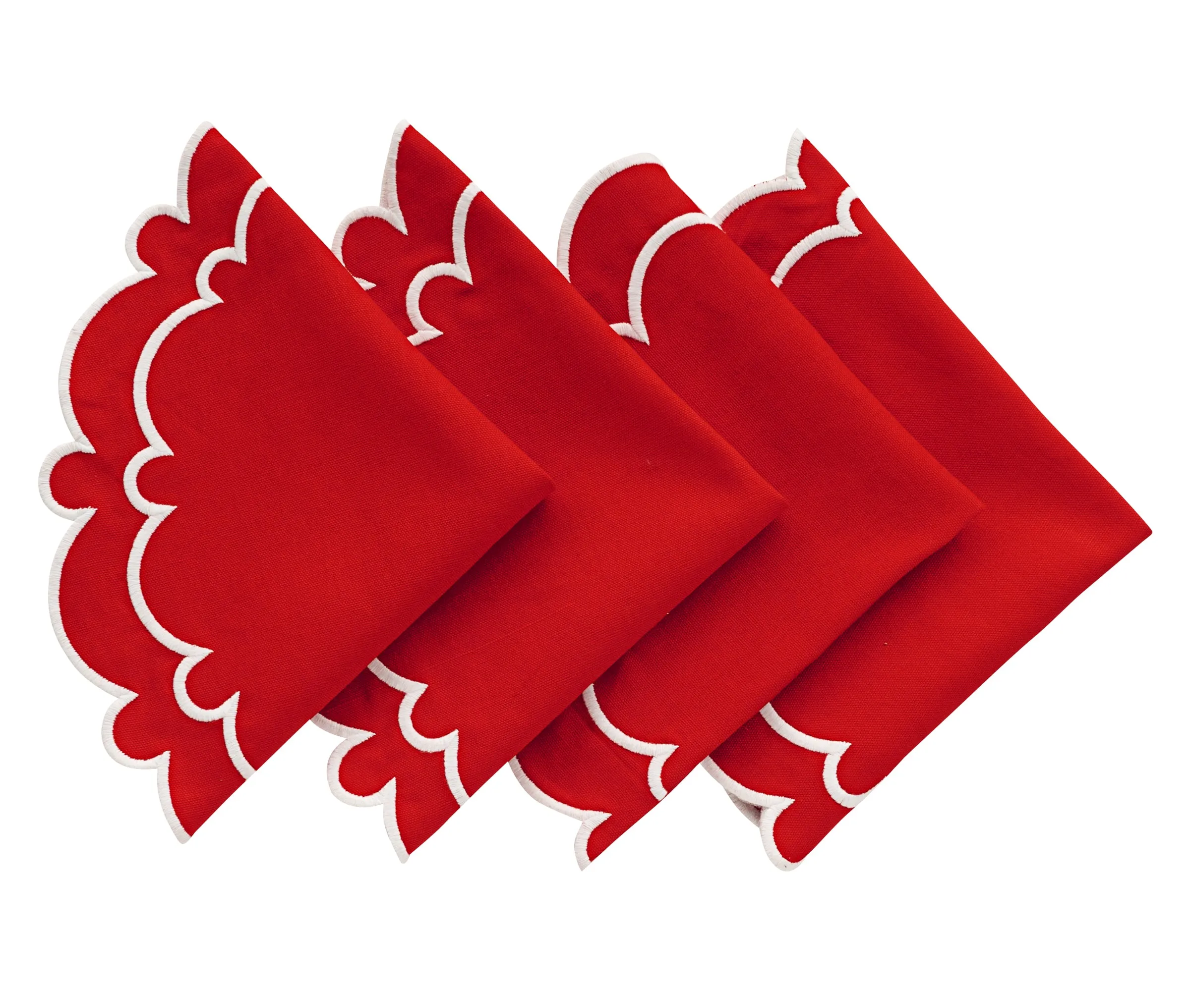 Scalloped Placemats - Round Placemats Set of 4