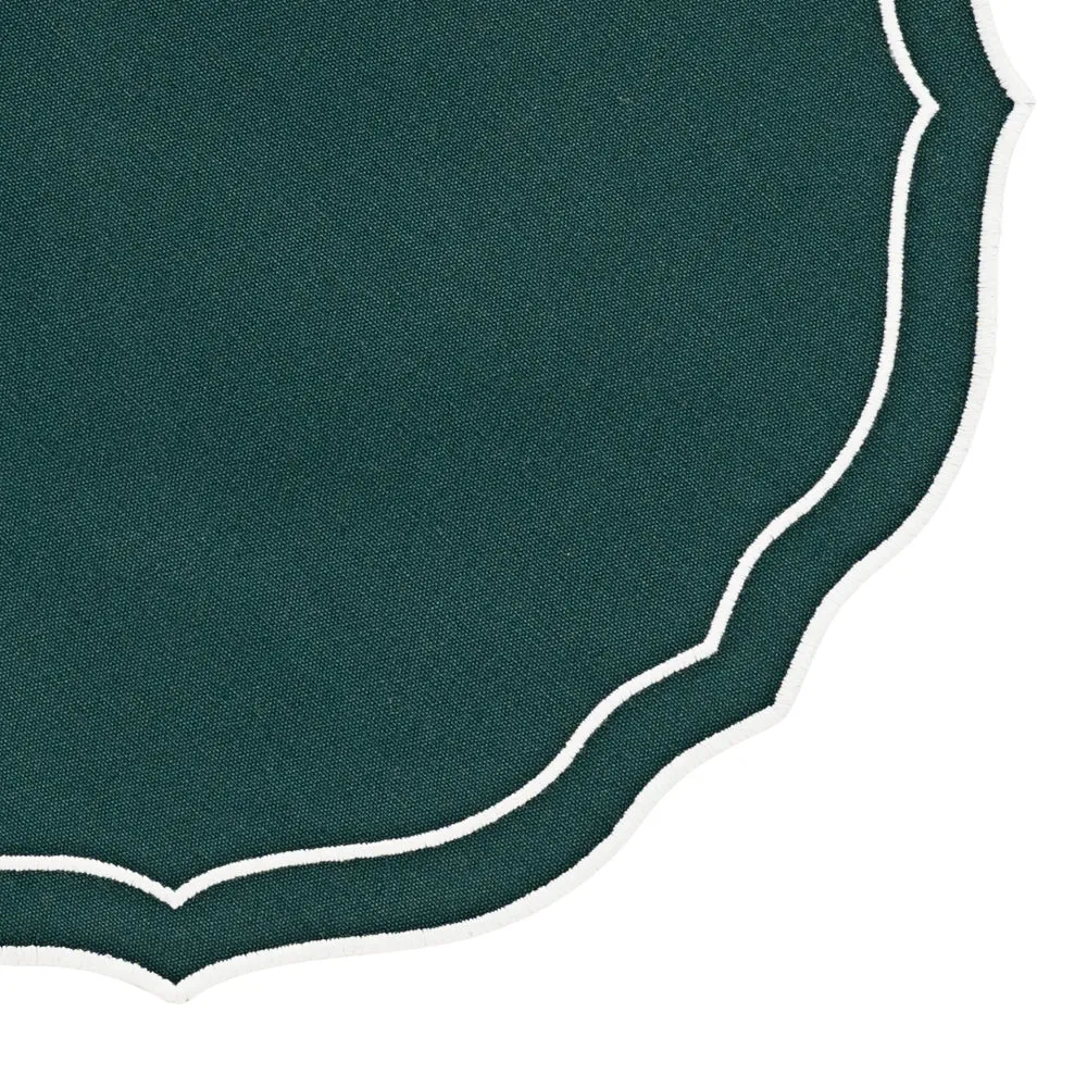 Scalloped Placemats - Round Placemats Set of 4