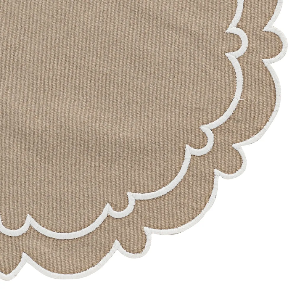 Scalloped Placemats - Round Placemats Set of 4