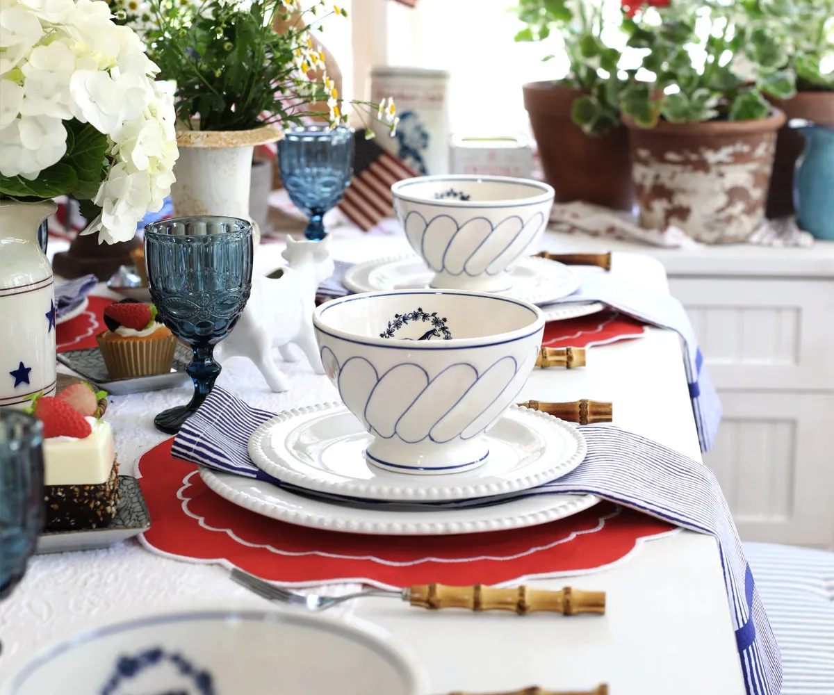 Scalloped Placemats - Round Placemats Set of 4