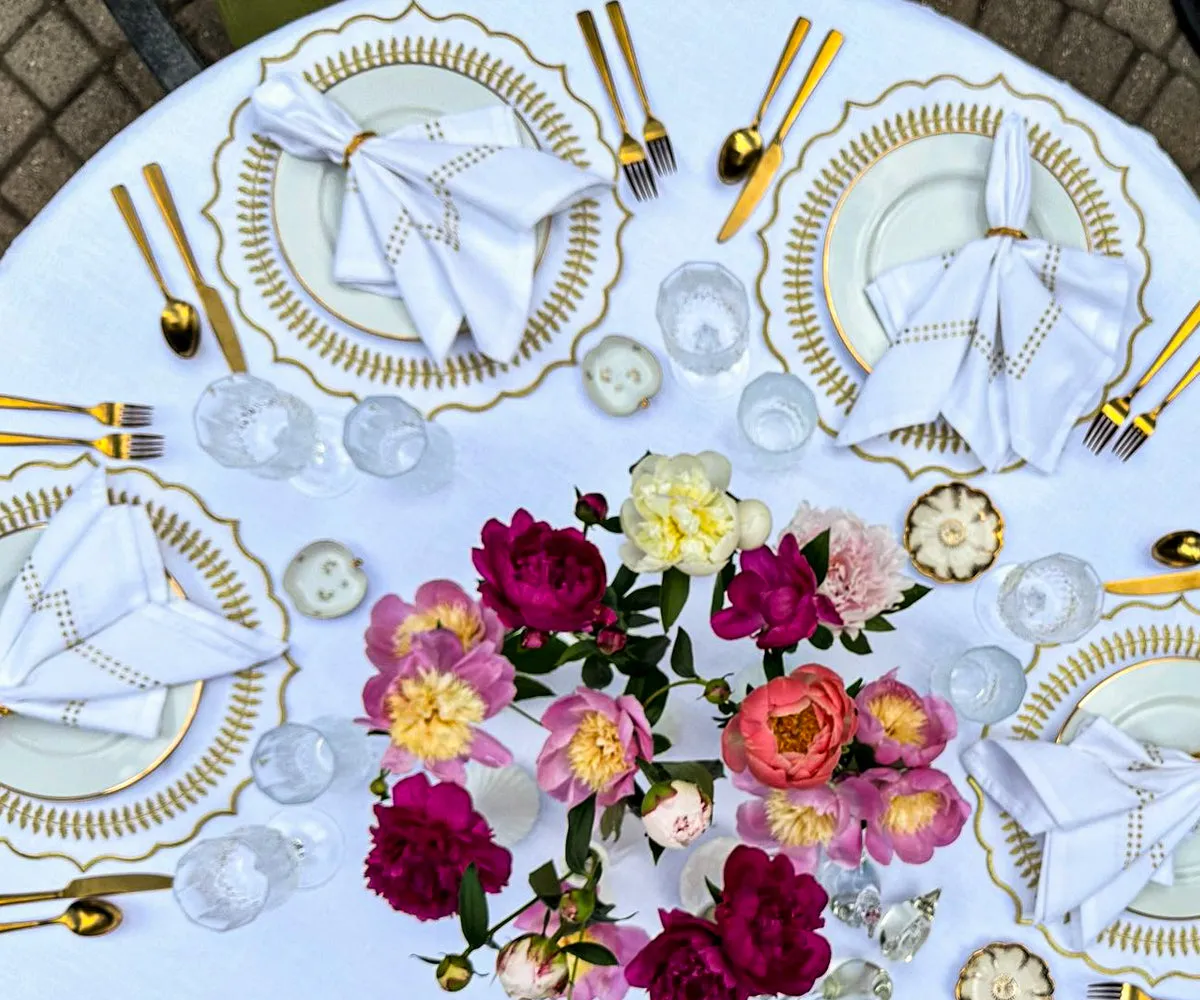 Scalloped Placemats - Round Placemats Set of 4