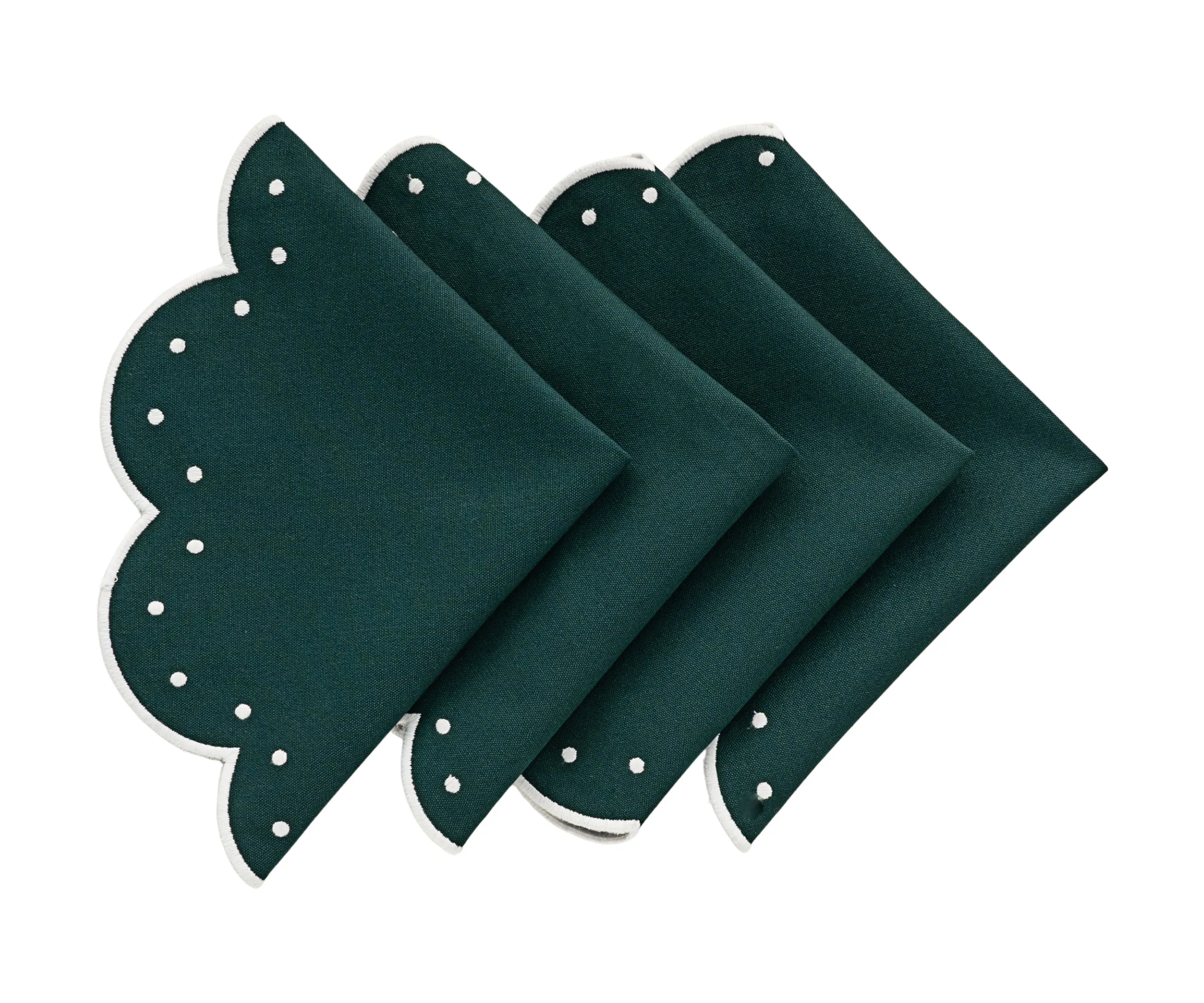 Scalloped Placemats - Round Placemats Set of 4