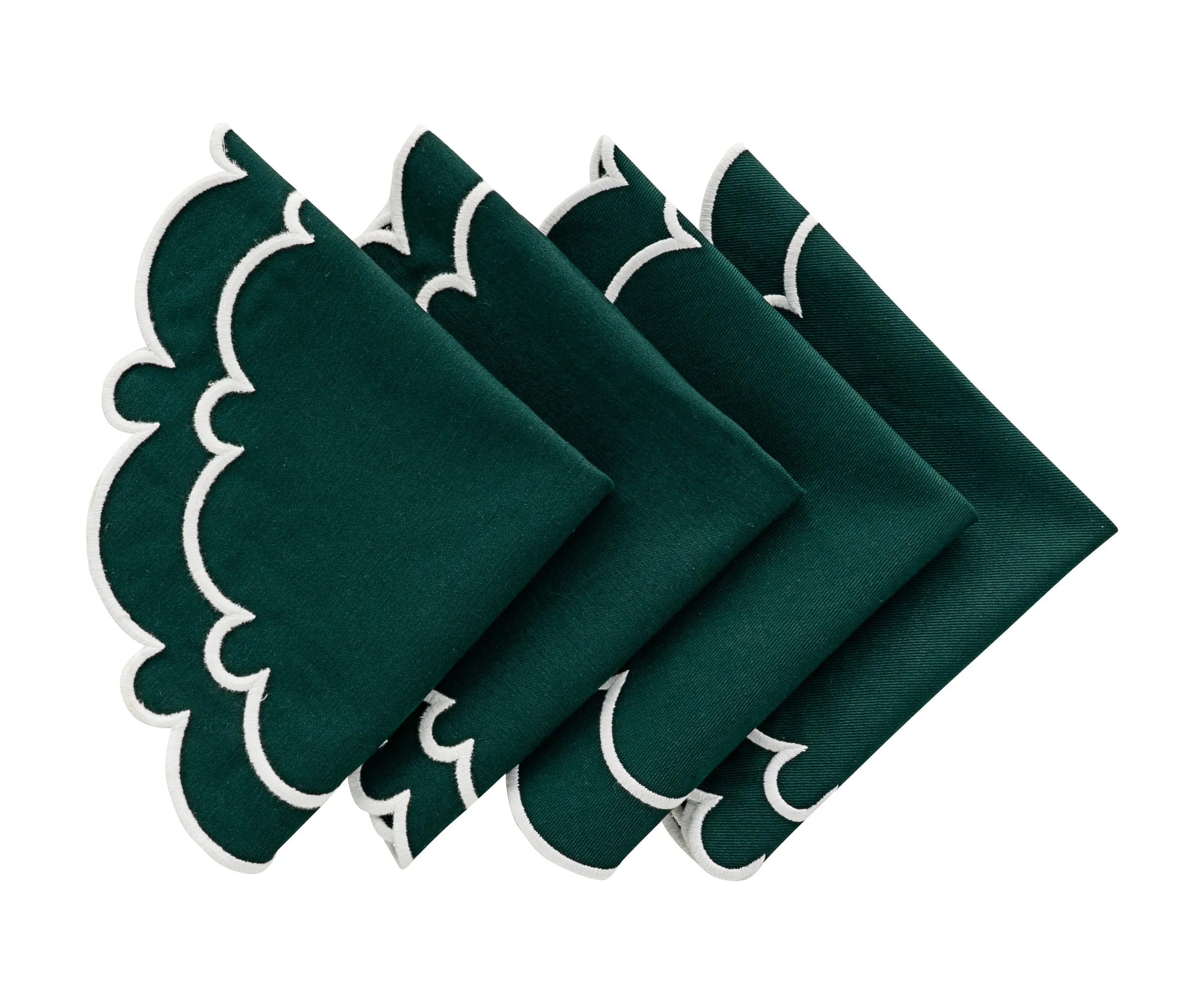Scalloped Placemats - Round Placemats Set of 4