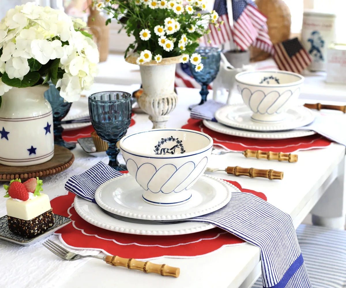 Scalloped Placemats - Round Placemats Set of 4