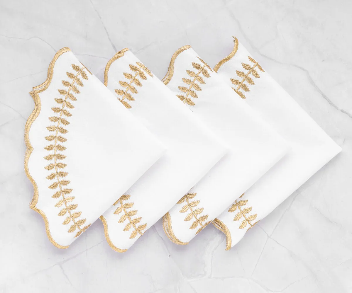 Scalloped Placemats - Round Placemats Set of 4