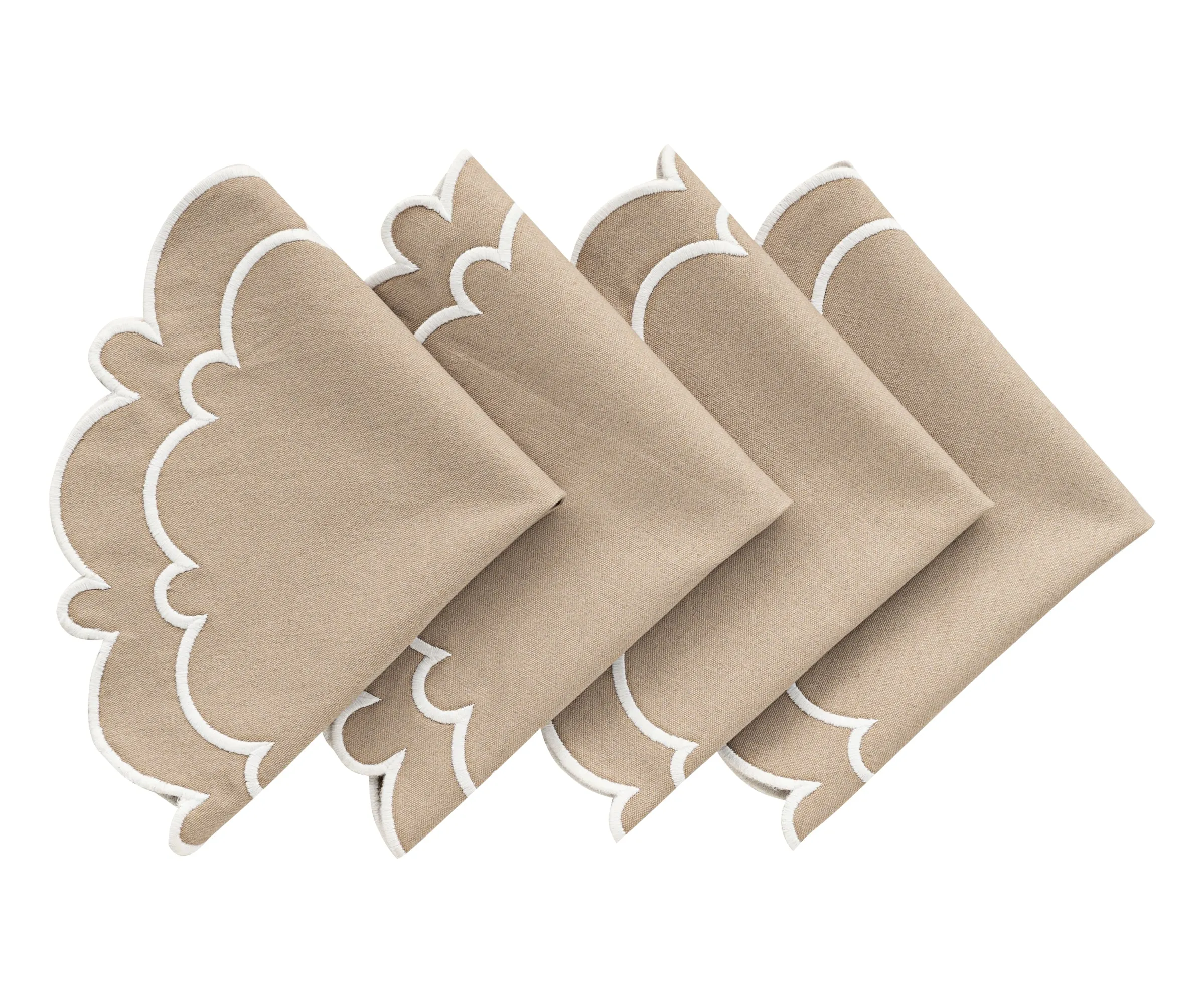 Scalloped Placemats - Round Placemats Set of 4