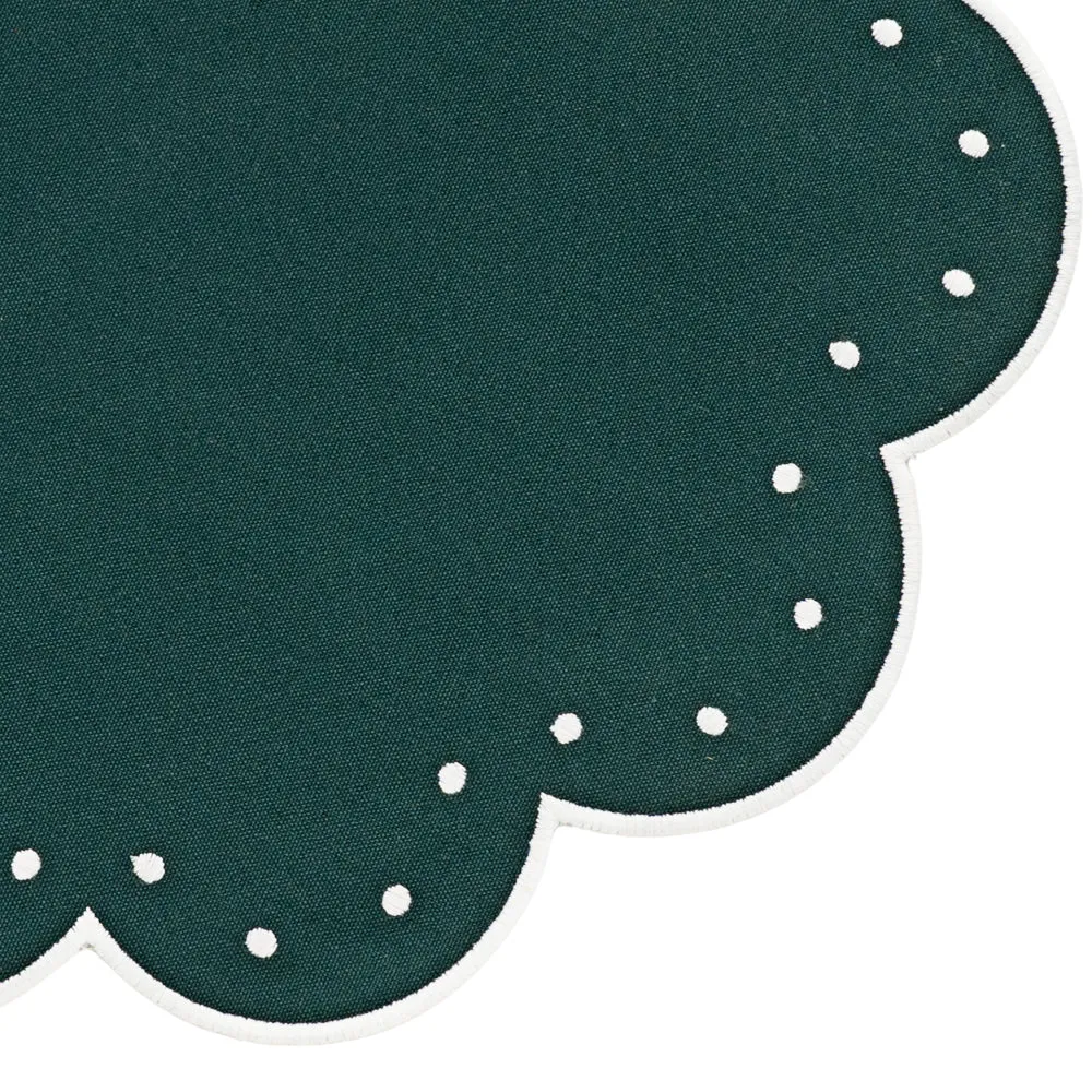 Scalloped Placemats - Round Placemats Set of 4