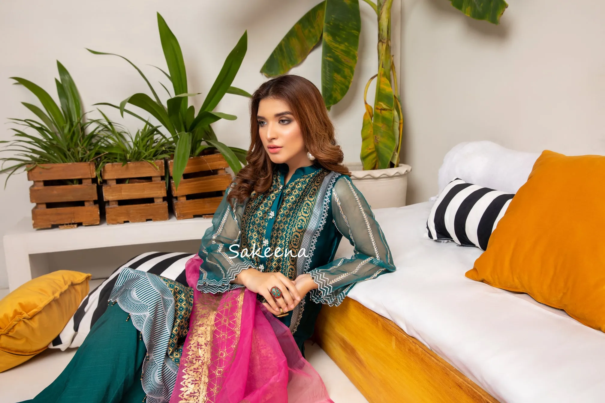 Silk Block Printed Ready to Wear Dress by Sakeena Hasan 03