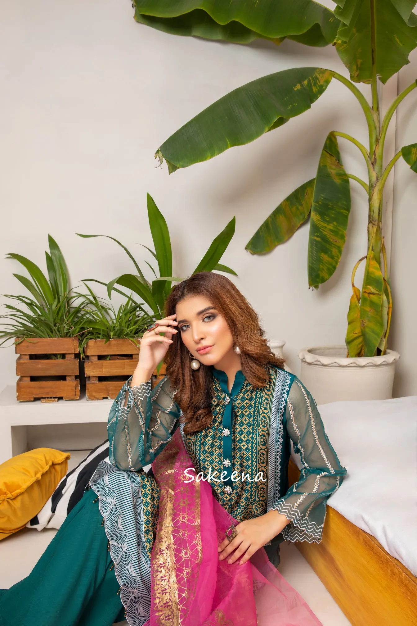 Silk Block Printed Ready to Wear Dress by Sakeena Hasan 03