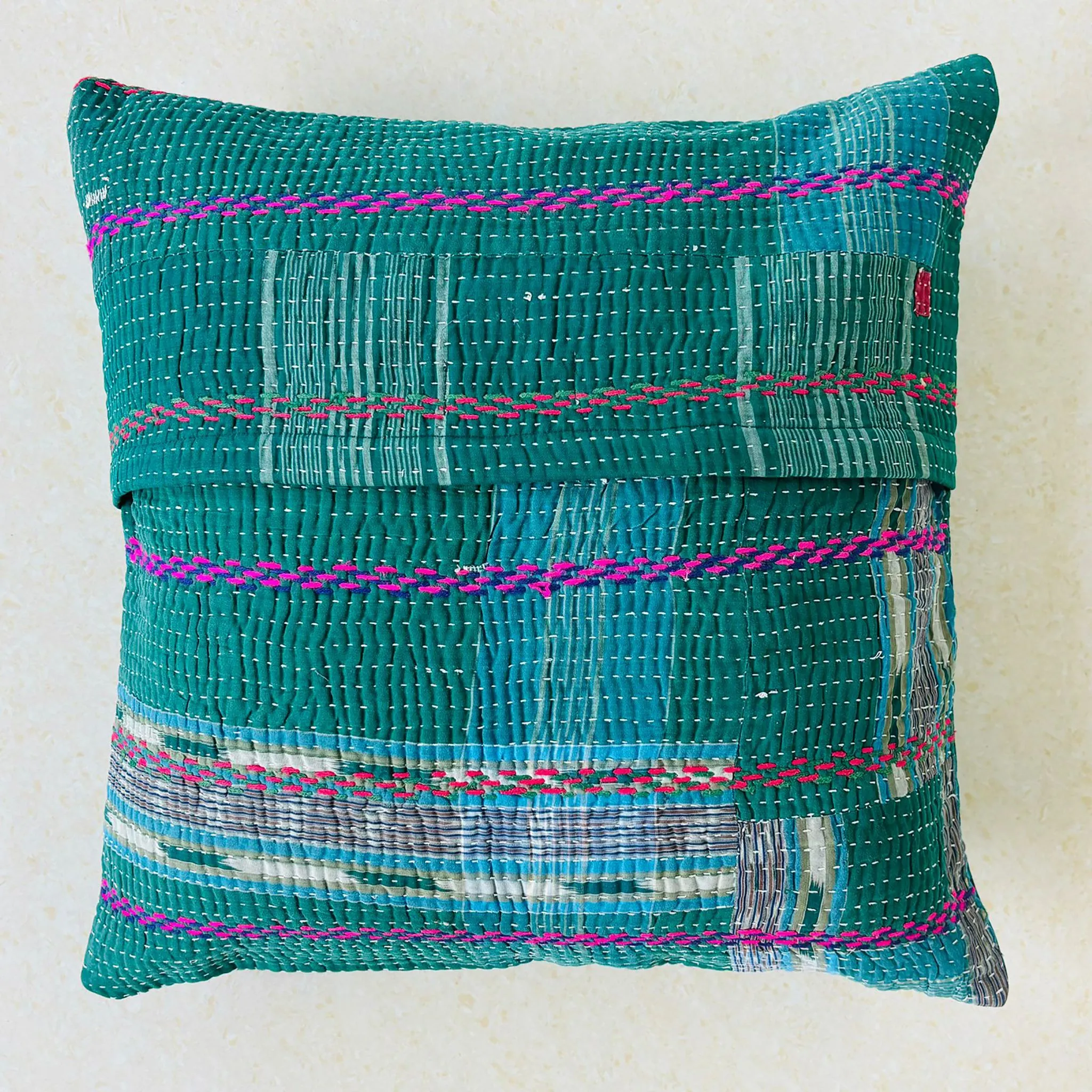 Sundar Embroidery Silk Cushion- 019