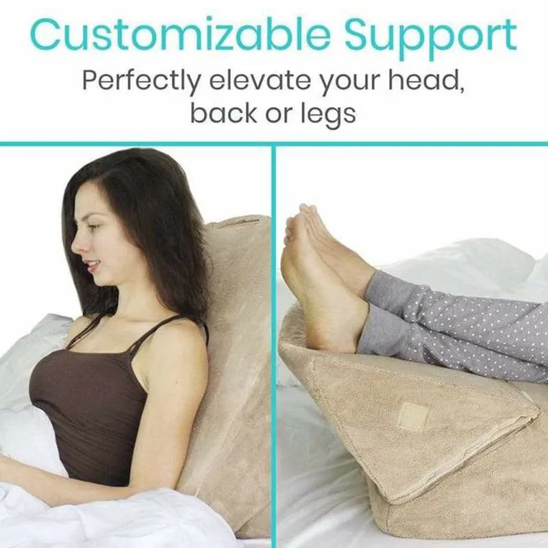 Vive Health Xtra-Comfort Foldable Bed Wedge with Washable Cover