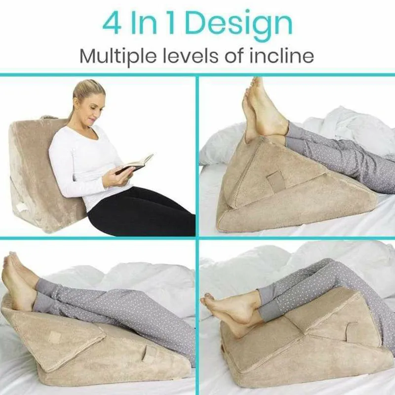 Vive Health Xtra-Comfort Foldable Bed Wedge with Washable Cover