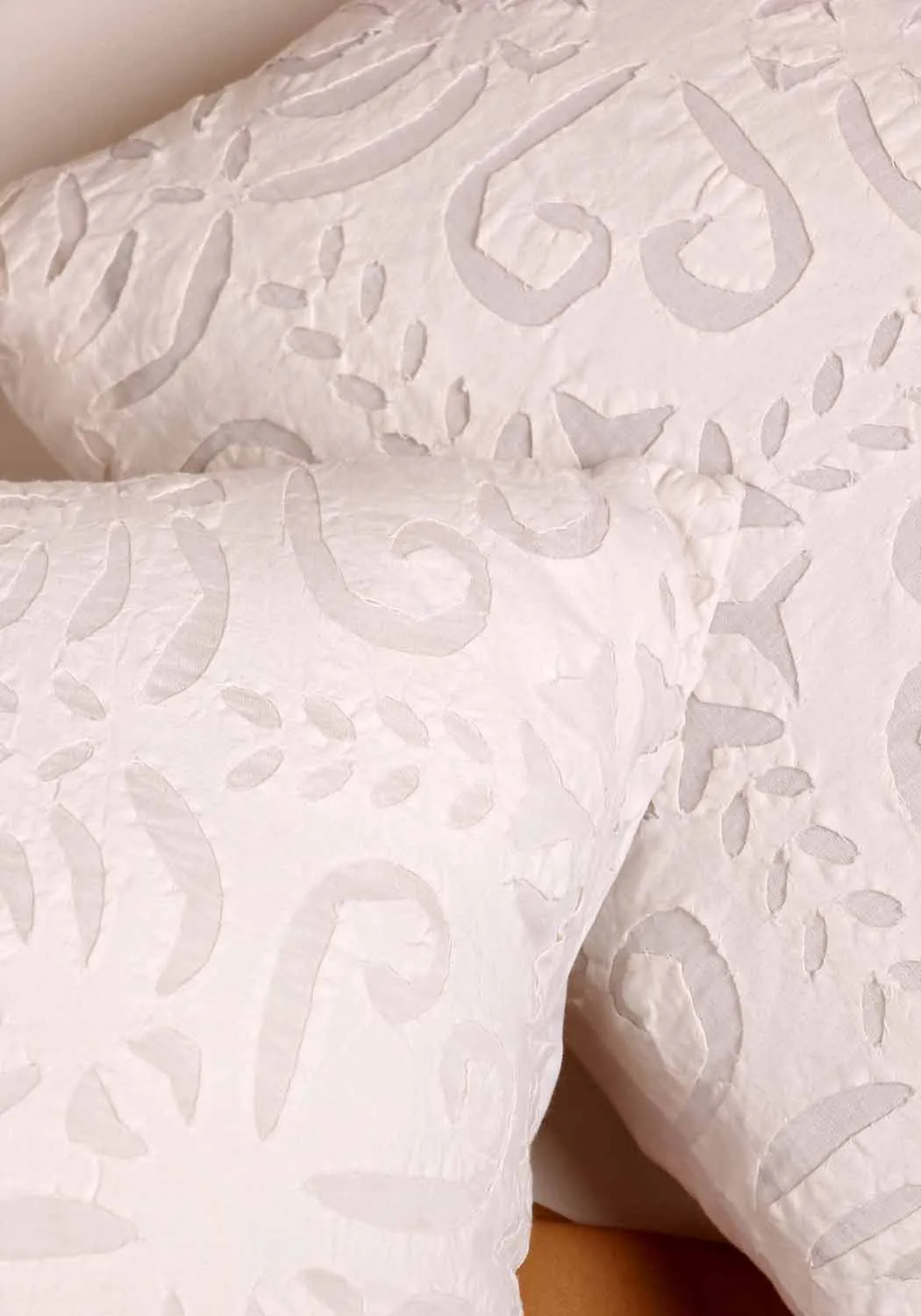White Christmas Applique Cushion Cover